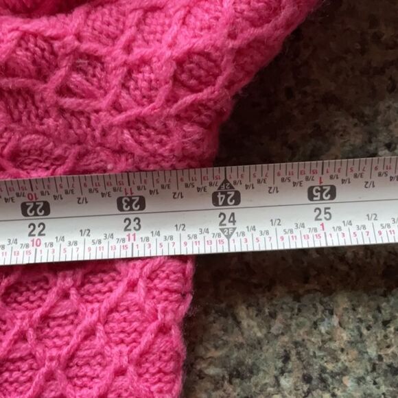 St. John's Bay Pink Crew Neck Sweater Textured Knit Design Women XL Acrylic - Picture 9 of 10